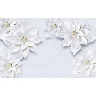 Magnetmatte für Heizkörperverkleidung, weiße Blumen, 60x100cm