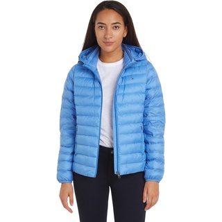 Tommy Hilfiger Damen Jacke Padded Global Stripe Jacket Übergangsjacke, Blau (Blue Spell), L