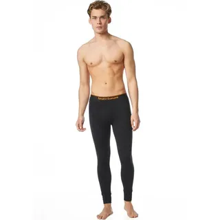 Bruno Banani Herren Lange Unterhose »Warm Up«, mit kontrastfarbenem Logobund, Gr. M, schwarz , Mix unifarben, schwarz, NOS
