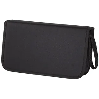 Hama CD Tasche für 104 Discs/CD/DVD/Blu-ray (Mappe zur Aufbewahrung, platzsparend für Auto und Zuhause, Transport-Hüllen) Schwarz