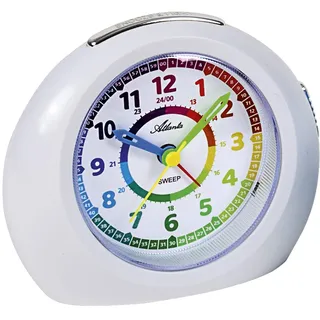 Atlanta Kinderwecker ohne Ticken Analog Weiß - 1967-0