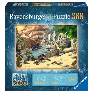 Ravensburger EXIT Puzzle Kids Das Piratenabenteuer 368 Teile Puzzle für Kinder ab 9 Jahren, Kinderpuzzle
