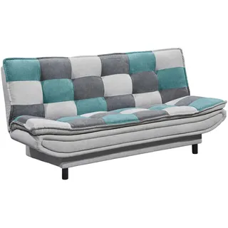 Mid.you Schlafsofa , Silberfarben, Türkis, Dunkelgrau , Textil, Holzwerkstoff , 188x90x89 cm , Schlafen auf Sitzhöhe , Wohnzimmer, Sofas & Couches, Schlafsofas, Sonstige Schlafsofas