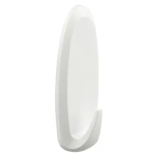 Tesa Garderobenhaken Powerstrips XL Oval Weiß