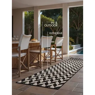 Ted Baker Terrick Wendeteppich 80 x 200 cm Schwarz/Weiß