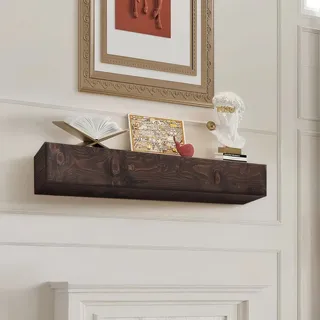 Kaminsims Kaminkonsole Kaminverkleidung Schweberegal 183 cm Hellbraun - Moderne Kaminregale für stilvolle Wohnräume - Hellbraun, Braun