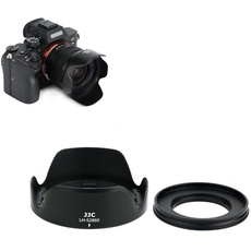 JJC Gegenlichtblende mit 40,5 mm Adapterring für Sony FE 28-60 mm F4-5.6, 16-50 mm F3.5-5.6 Objektiv + A7 A7C A7R A7S A9 A6600 A6500 A6000 Kamera