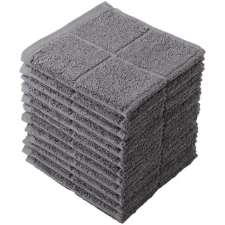 Glynniss Geschirrtücher für die Küche, sehr saugfähig, 100% Baumwolle, Geschirrtücher zum Spülen von Geschirr, Reinigung (12 Stück, grau)