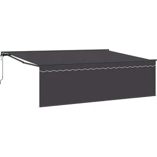vidaXL Einziehbare Markise Anthrazit 450 x 350 cm - Grau