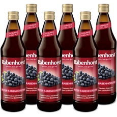 RABENHORST Roter Rabenhorster 6er Pack (6 x 700 ml) - Roter Traubensaft mit Eisen