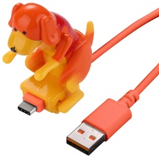 Streuner Hund Ladekabel, Hund Smartphone USB Kabel Ladegerät USB Daten Übertragung,Mobiles Welpendatenkabel Handy Ladekabel, Hundespielzeug für Verschiedene Modelle von Handys Typ-C tragbar