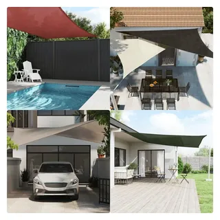 vidaXL Sonnensegel 160 g/m2 Weiß 5x5x6 m HDPE