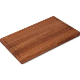 HOFMEISTER® Schneidebrett aus Eichen-Holz, rechteckig, 50 cm, großes Tranchierbrett mit Saftrille, robuste Schneide-Unterlage aus Europa, einfaches Schneiden auf einem Profi-Hackbrett