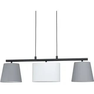 EGLO Hängeleuchte »ALMEIDA 1« E14 schwarz / L86 x H110 x B25,5cm / exkl. 3 x E14 (je max. 25W) / Stoff, bunt