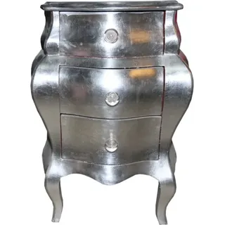 Casa Padrino Barock Kommode Silber 53 x 36 x 71.5 cm - Silber