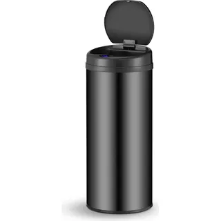 Juskys Runder Mülleimer 50 l Schwarz