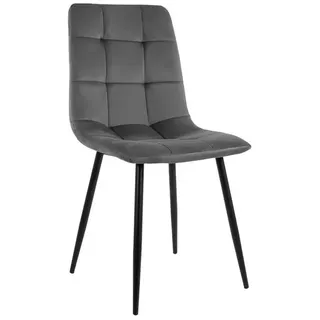 Sam SAM® Schalenstuhl mit Stoffbezug samt/grau ULLI - Grau,