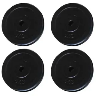 vidaXL Hantelscheiben Hantel-Set 4 Stk. 20 kg schwarz