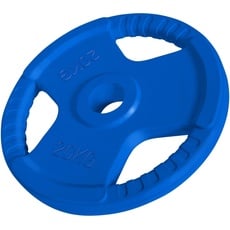 Bild von Hantelscheiben »Hantelscheibe 50/51 mm Gummi Gripper 20 kg«, blau