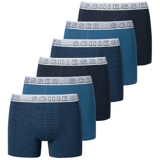 SCHIESSER Boxershorts »Boxershort 6er Pack«, blau,