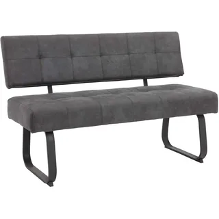 Hela Sitzbank Luise Mikrofaser Vintage Anthrazit 140 x 64 x 90 cm