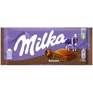 Milka Alpenmilch Schokolade mit aromatischer Haselnussmasse 90g