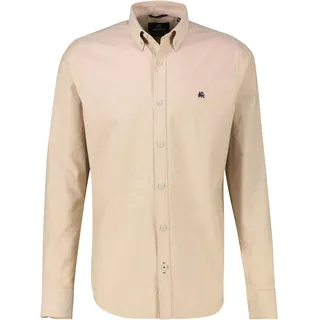 Langarmhemd LERROS "Oxfordhemd in Übergrössen", Herren, Gr. 5XL, extraweit, light coffee, 98% Baumwolle, 2% Elasthan, Hemden Langarmhemd