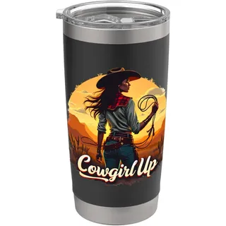 Western Cowgirl Rodeo Lifestyle Spirit Doppelwandiger Edelstahl-Thermobecher