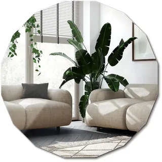 Wallfluent Spiegel 80x80 cm asymmetrisch , Glas , Organisch , 80x80x0.4 cm , Spiegel, Wandspiegel