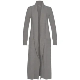LASCANA Longstrickjacke Damen grau-meliert Gr.32/34