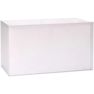 ORION LIGHTSTYLE Lampenschirm Stoff, (32 x 16 x 18 cm), für Fassung E27 eckig, Ersatzschirm für Stehlampe, Tischlampe, rechteckig, Weiß