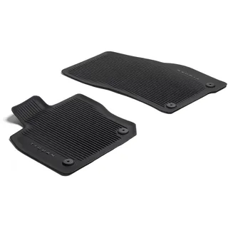 Volkswagen 57106150282V Gummi Fußmatten Premium Allwettermatten 2X Gummimatten vorn, schwarz, mit TIGUAN Schriftzug