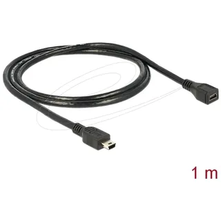 DeLock USB-Mini-B 1 m Schwarz