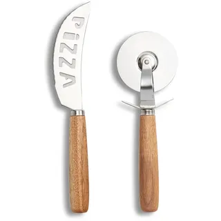 Zeller Pizzaschneider 2-tlg. Edelstahl Silber