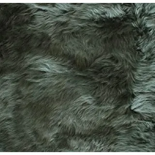 HEITMANN Sitzkissen quadratisch eckig echtes Lammfell 44 x 44 cm (dunkelgrün)