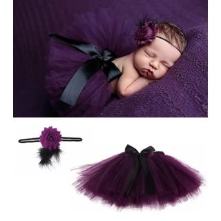 VUCDXOP Neugeborenes Baby Mädchen Rock Tutu Kleidung Trikot Kostüm Foto Prop Outfits Bekleidung Set mit Haarband