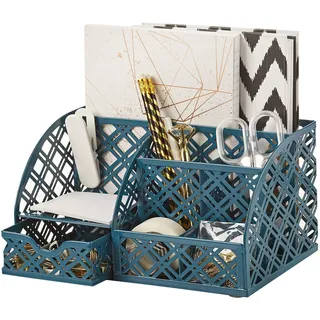 Exerz Tisch-Organizer/Schreibtisch Organisator/Schreibtisch Tidy/Stifthalter/Multifunktions - Metall, Schublade, Zettehalter, Stifteköcher EX348-F7