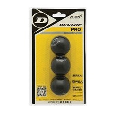 Dunlop Squashball Pro Doppelgelb 3 Stück