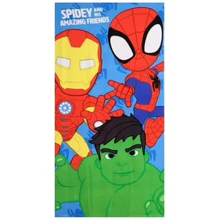 Spidey-Handtuch 70 x 140 cm für Jungen und Mädchen – Weiches und saugfähiges Marvel-Kinderhandtuch für Strand, Pool und Schwimmbad, Sommerhandtuch für Kinder von 2–10 Jahren