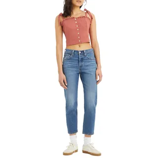 Levi's 501 Crop Jeans in mittelblau mit 7⁄8 Länge-W30 / L30
