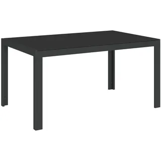 Xora Gartentisch , Anthrazit , Metall, Glas , rechteckig , eckig , 90x72x140 cm , rostfrei, wetterbeständig , Gartenmöbel, Gartentische, Gartentische