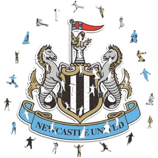 Iconic Puzzles - Newcastle United FC, Logo, offiziell Lizenziertes Holzpuzzle, 100% nachhaltig, Geschenk für Erwachsene und Kinder, Größe M, 270 Teile