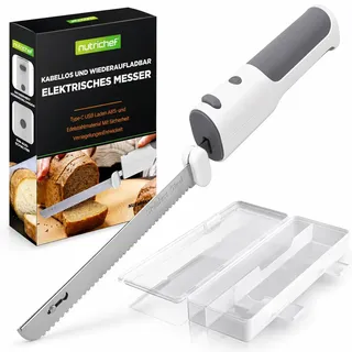 NutriChef Elektromesser Weiß