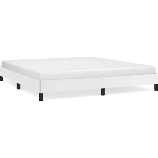 vidaXL Bettgestell Weiß 160x200 cm Kunstleder - Weiß