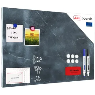 ALLboards Magnettafel 60,0 x 40,0 cm Marmor anthrazit