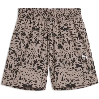 Puma Essentials Graphics Animal High-Rise Bedruckte 4" Shorts Sandstone Beige S