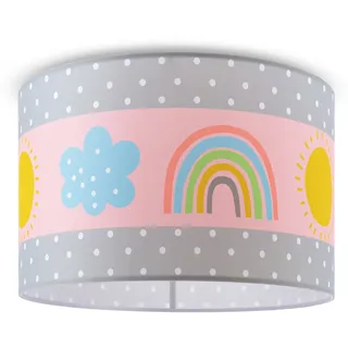 Paco Home Deckenleuchte »Cosmo 962« E27 Lampe Kinderzimmer Deckenlampe Regenbogen Sonne Rosa Grau Weiß E27, weiß