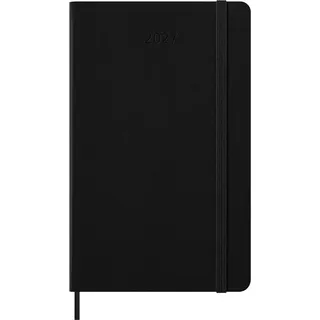 Moleskine 12 Monate Wochenkalender 2027, Large/A5, 1 Wo = 2 Seiten, vertikal, fester Einband, Schwarz - Schwarz