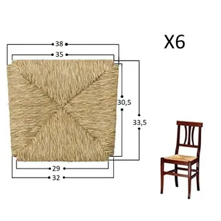 Ersatz für Stuhl IN Stroh Modell arte povera X6 Stücke Sitzend Sitz Hintergrund