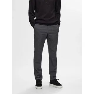 Selected Chinohose »SLH175-SLIM MILES BRUSHED PANTS W NOOS Gr. 38 Länge 32, 32 Dark grey) , 73391529-38 Länge 32